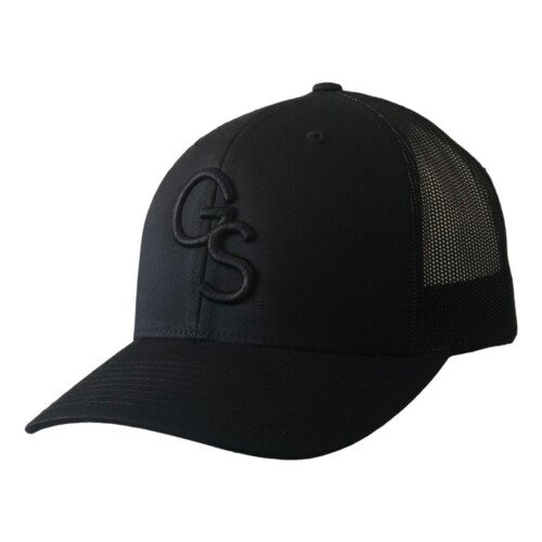 All Black Trucker Hat with Black GS